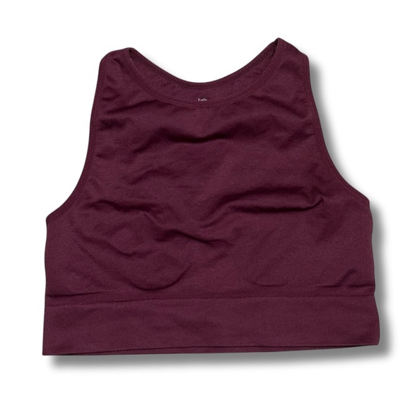 KNIX Women's Good-to-Go High Neck Racerback Sports Bra - Burgundy, Large - Picture 4 of 5